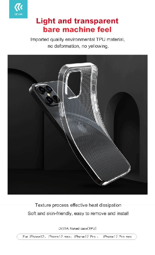 Cover protettiva trasparente morbida per iPhone 12 Mini