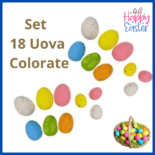 Decorazioni pasqua set18 uova colorate in polistirolo idee regalo pasquali casa