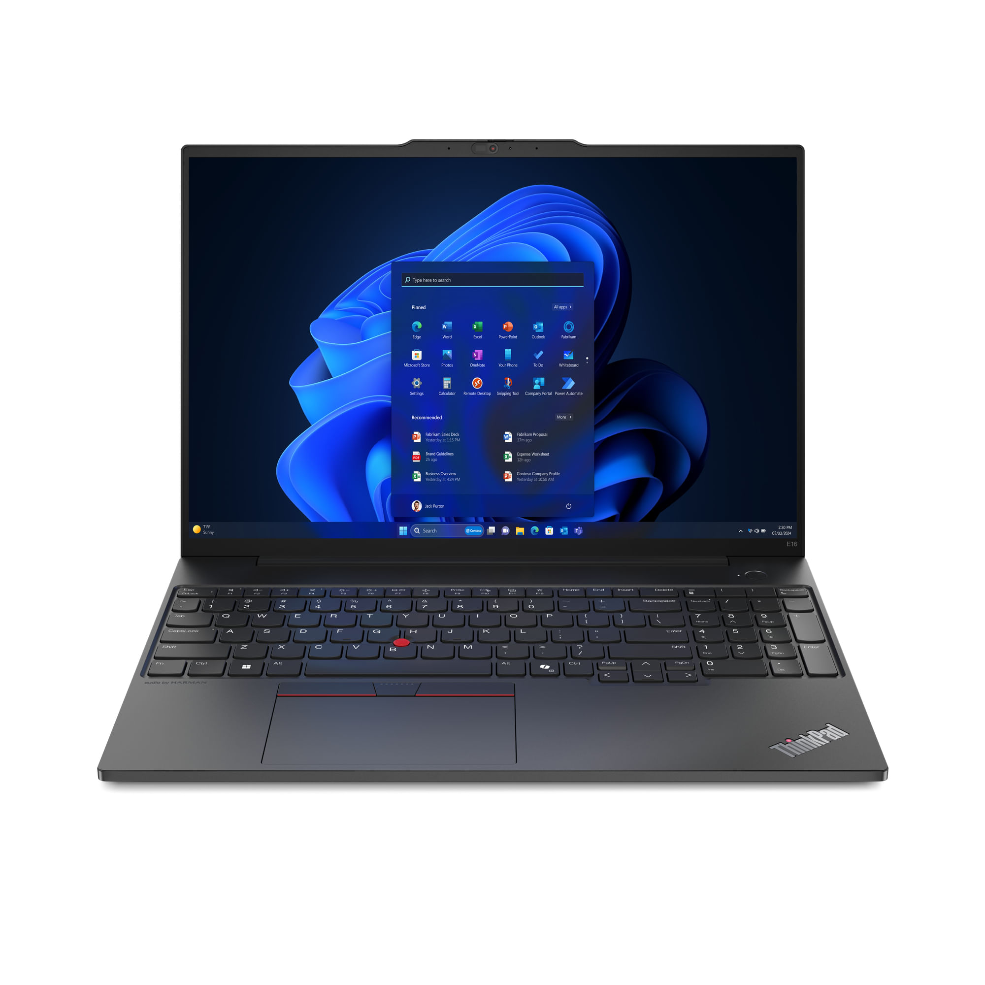 Lenovo ThinkPad E16 AMD Ryzen 5 7535HS Computer portatile 40,6 cm (16") WUXGA 32 GB DDR5-SDRAM 1 TB SSD Wi-Fi 6E (802.11ax) Windows 11 Pro Nero