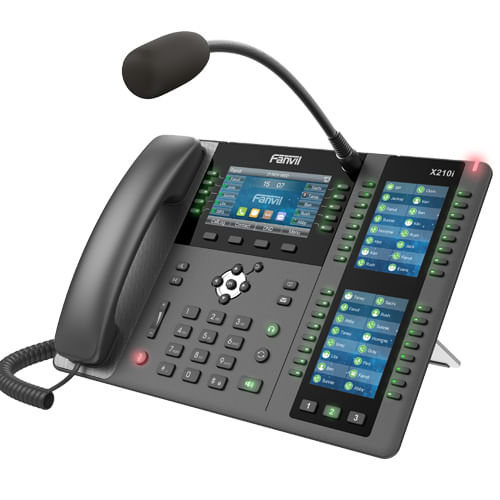 Fanvil X210i | Telefono VoIP | IPV6, audio HD, Bluetooth, RJ45 1000 Mb/s PoE, schermo LCD 3x Fanvil X210i telefono IP Nero, Grigio 20 linee LCD