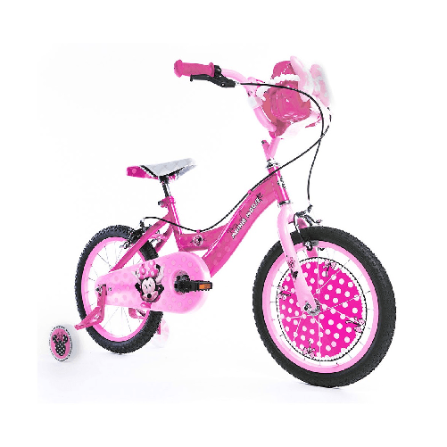 Bicicletta da Bambina Minnie Ruota 16 Pollici Bici con Rotelle Freni