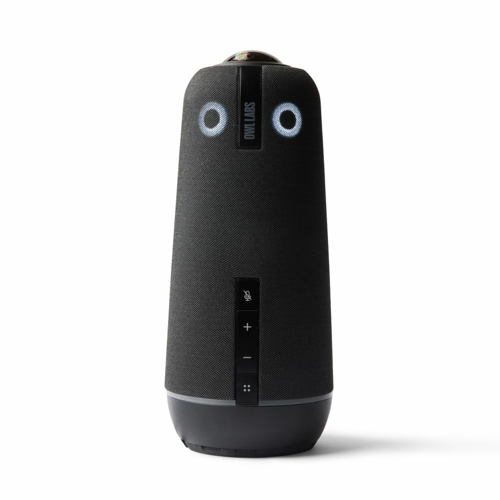 Owl Labs Meeting Owl 4+ - Videocamera per videoconferenza intelligente 4K a 360°, microfono e altoparlante (fuoco automatico altoparlante, Smart Zoomi