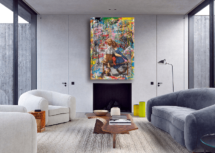 Baby Love - Quadro Canvas Contemporaneo su telaio in legno 100x140 cm