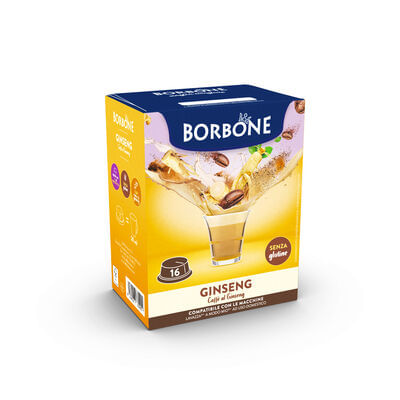 Caffè Borbone GINSENG CAFFÈ BORBONE - 16 CAPSULE COMPATIBILI A MODO MIO da 7g Caffè Borbone Capsule per Lavazza Ginseng 16 pz