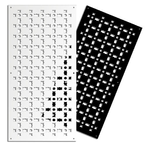 Signorbit BISCUIT - Pannello in PVC traforato - Parasole nero / 48x48 cm