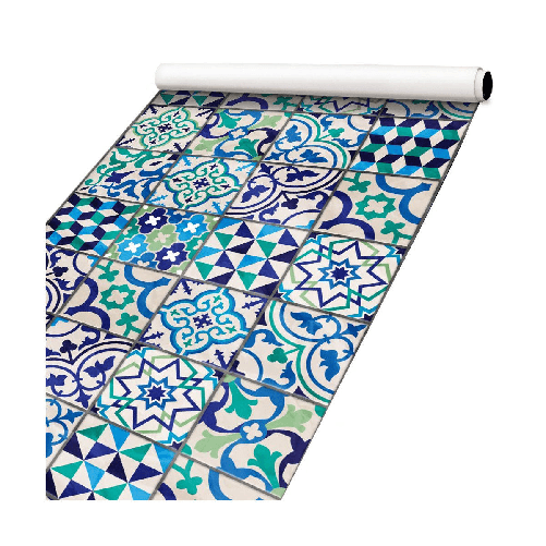 MATTONELLE di VIETRI Pellicola adesiva in PVC finitura opaca 100x500 cm