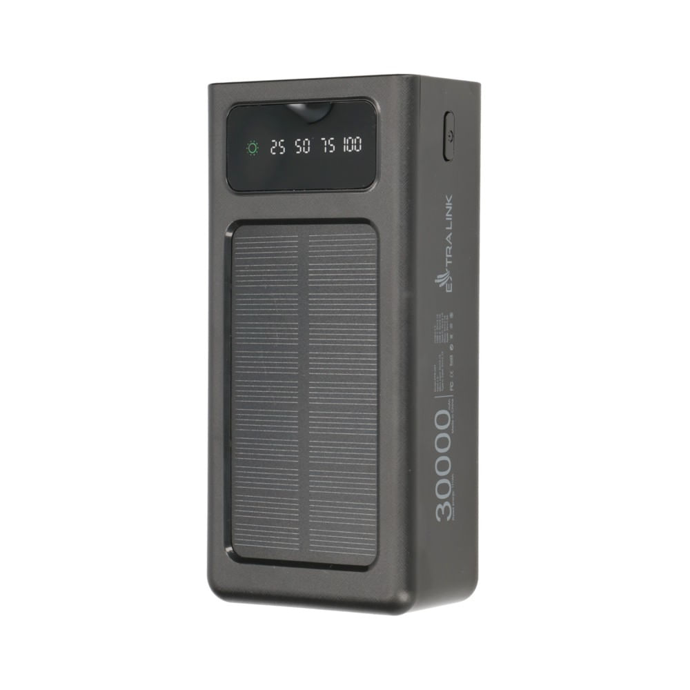 Extralink EPB-093 30000mAh Nero | Powerbank | Solar Power bank, USB-C Extralink Powerbank EPB-093 30000mAh Nero Solar Power bank, USB-C