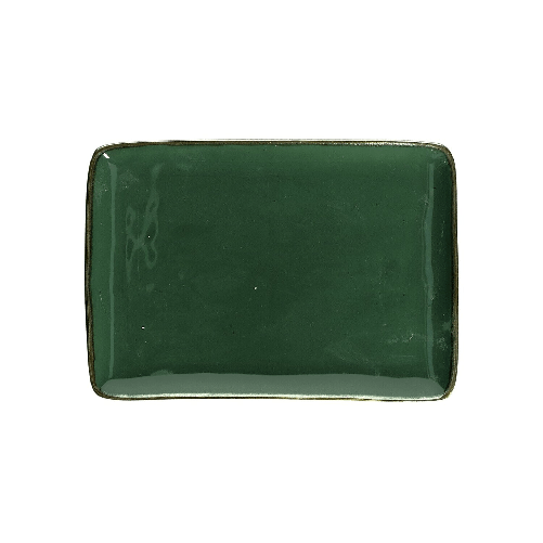 Vassoio rettangolare Concerto verde bosco 27x19 cm