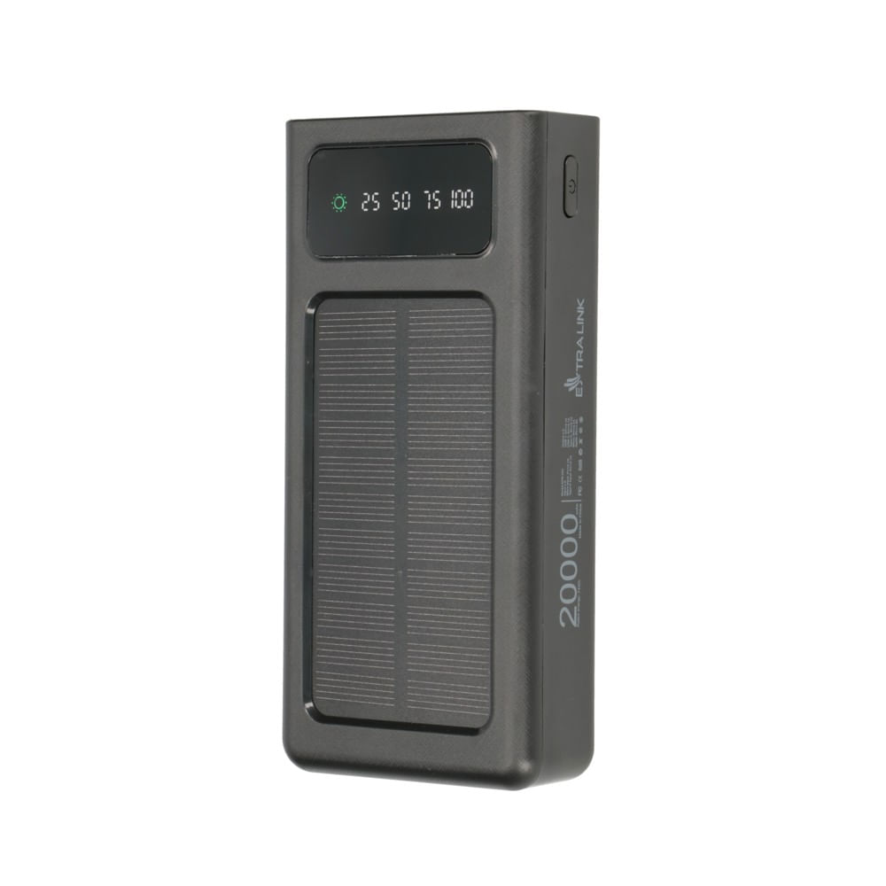 Extralink EPB-092 20000mAh Nero | Powerbank | Solar Power bank, USB-C Extralink Powerbank EPB-092 20000mAh Nero Solar Power bank, USB-C