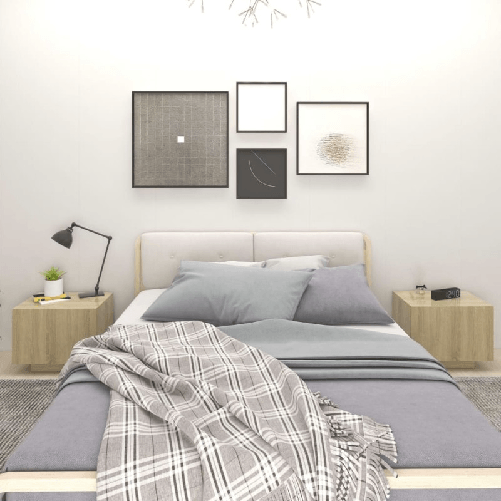 VidaXL Comodino Rovere Sonoma 100x35x40 cm in Truciolato VidaXL 3082768 comodino Quercia
