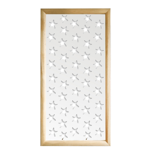STARFISH - Moduli Decorativi in Legno e PVC nero / 47x94 cm