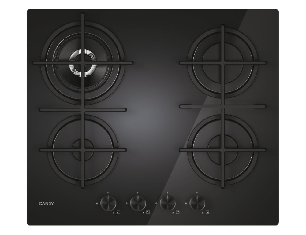Candy Moderna CVG6BR4WTB Nero Da incasso 60 cm Gas 4 Fornello(i)