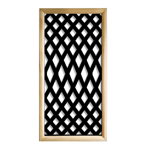 SIVIGLIA - Moduli Decorativi in Legno e PVC nero / 98x98 cm