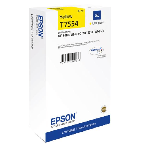 Epson C13T75544N cartuccia d'inchiostro 1 pz Originale Resa elevata (XL) Giallo
