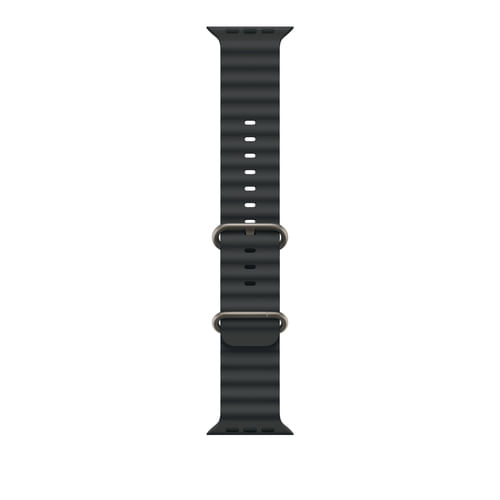 Apple MXTL3ZM/A accessorio indossabile intelligente Band Nero Fluoroelastomero Titanio (APPLE WATCH 49 BLACK NATURAL TI Apple Cinturino Ocean nero (49