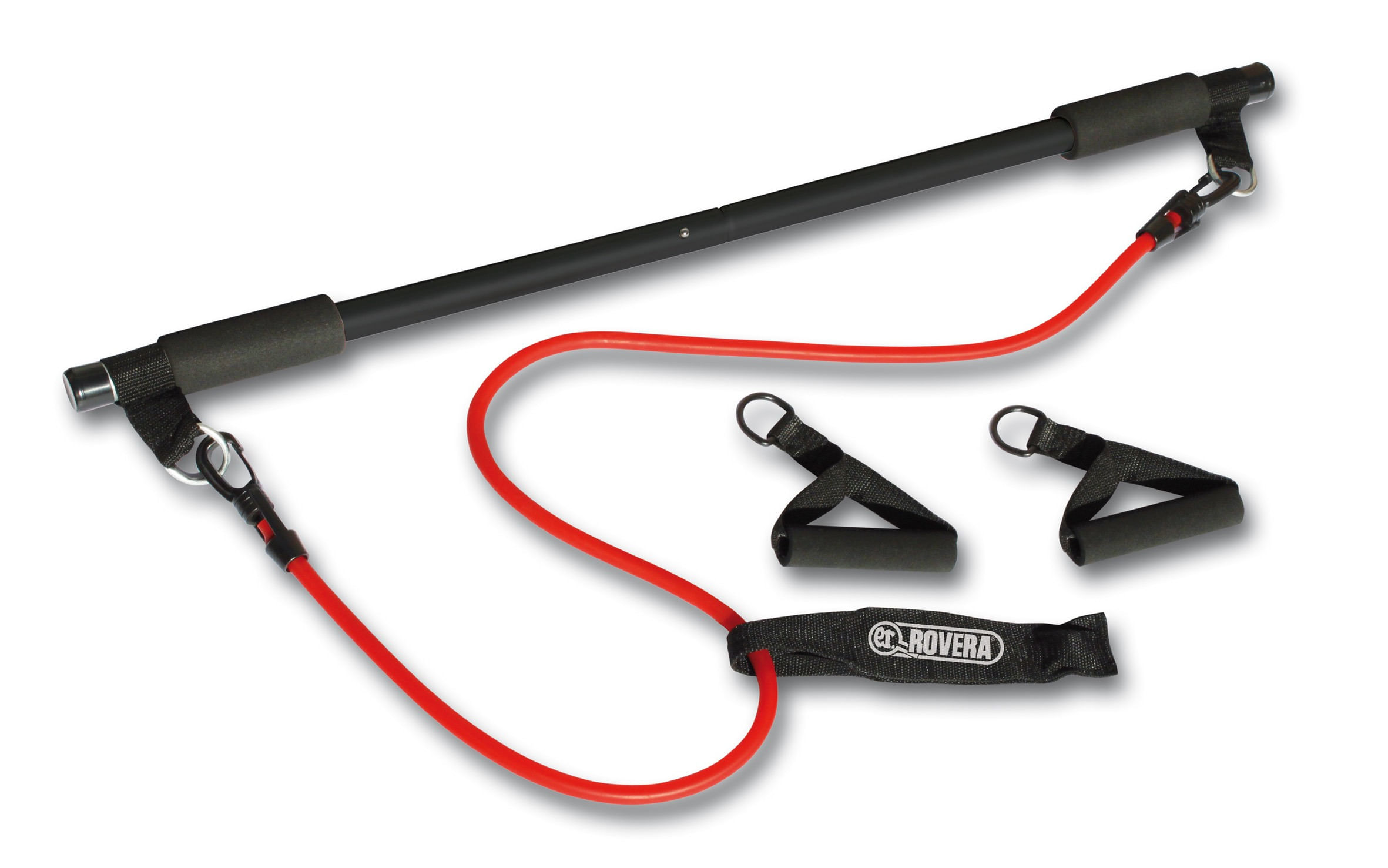 Rovera Barra Multifunzione per Porta a resistenza elastica TONE PLUS Squat Schiena Rovera 813HR banda elastica di resistenza Nero, Rosso