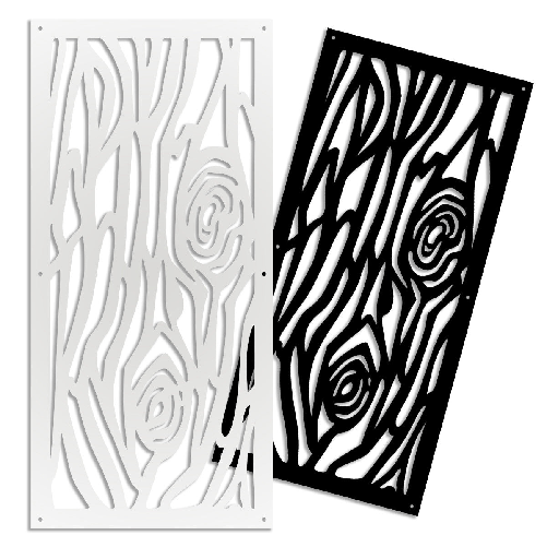 Signorbit WOOD - Pannello in PVC traforato - Parasole nero / 98x198 cm