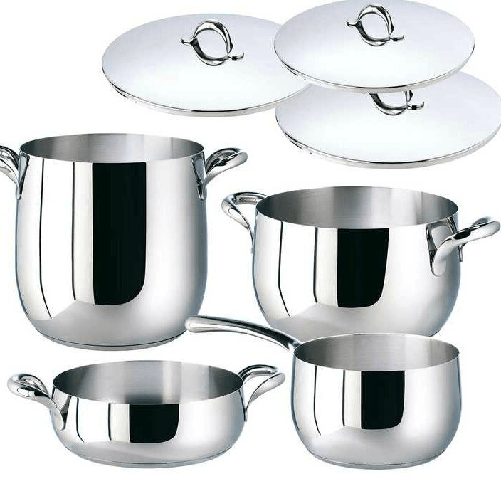 Sambonet Batteria di pentole 7 pz. Kikka acciaio inox Sambonet S0020-S00013-S0250 set di pentole