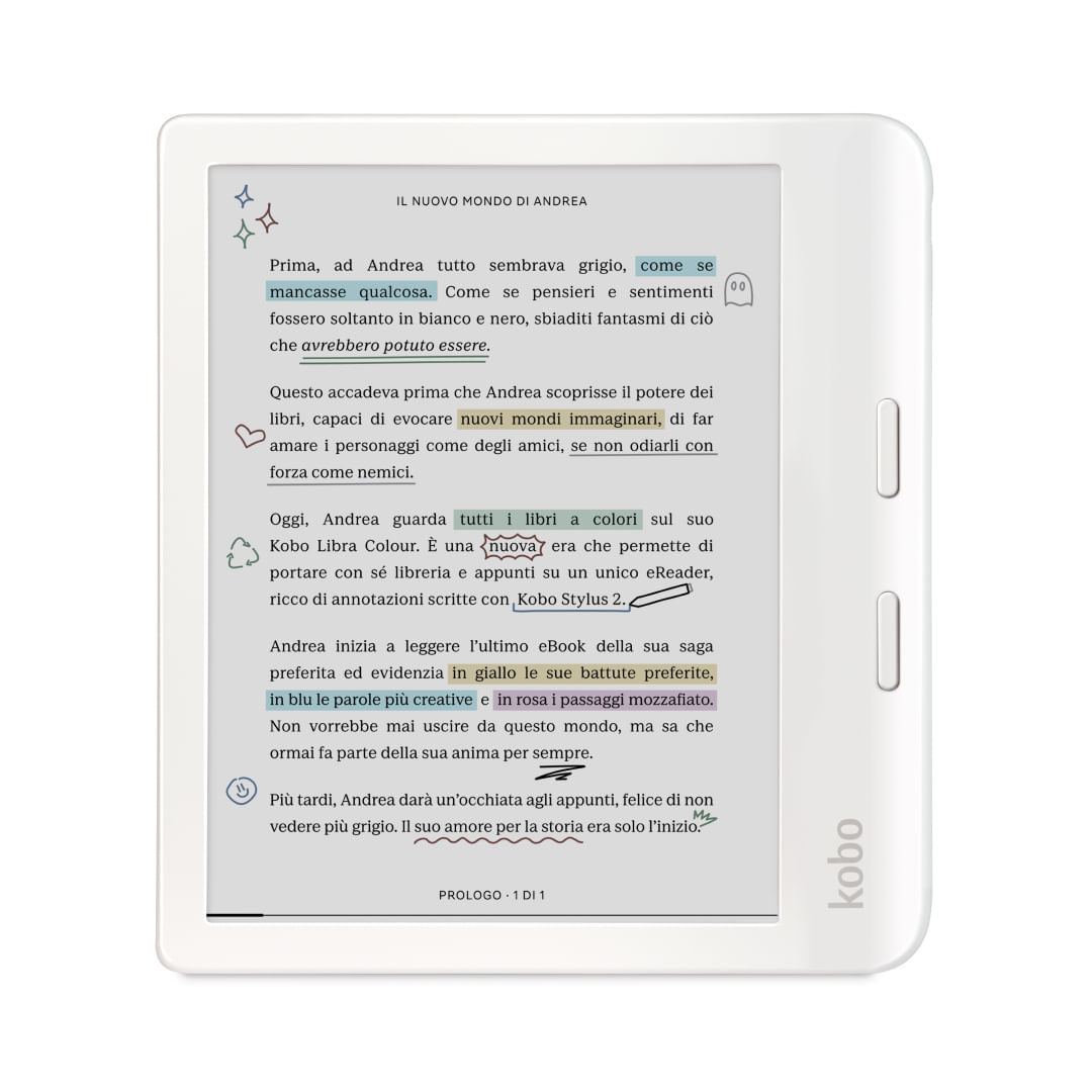 Kobo Rakuten Kobo Libra Colour lettore e-book Touch screen 32 GB Wi-Fi Bianco Rakuten Kobo Libra Colour lettore e-book Touch screen 32 GB Wi-Fi Bianco