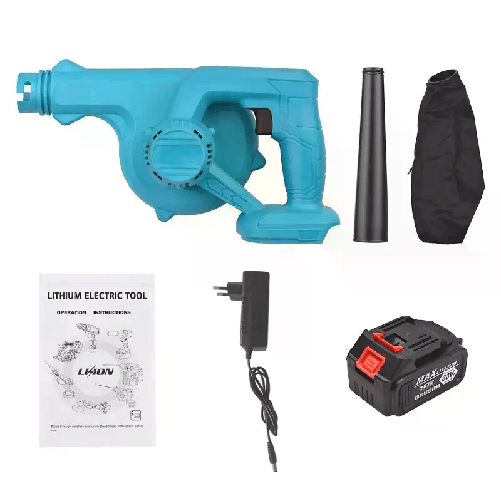 Soffiatore a Batteria per foglie 18V 4Ah + Aspiratore 2 in 1 senza fili giardino