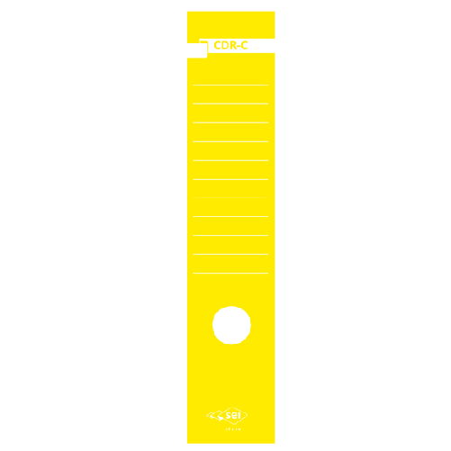 SEI ROTA Busta 10 copridorso CDR-C carta adesiva giallo 7x34,5cm SEI ROTA