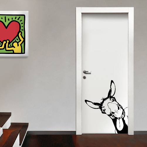 ASINO - Adesivo murale wall sticker in vinile 55x70 cm Rosso