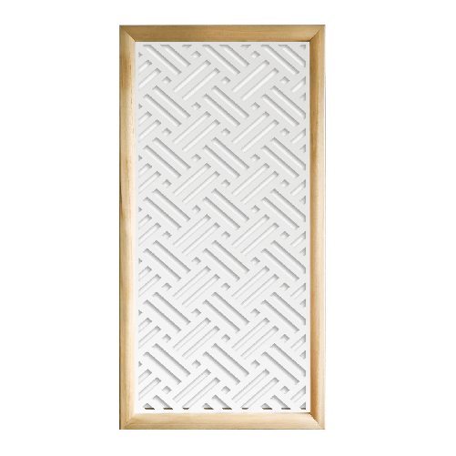 FILOTTO - Moduli Decorativi in Legno e PVC nero / 48x48 cm