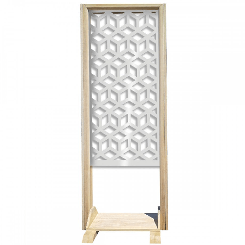 CUBO - Separè - Paravento modulabile - 70x190cm - in Legno e PVC Nero