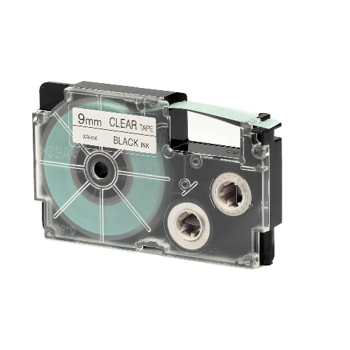 CASIO NASTRO CASIO 9MM X 8MT NERO SU TRASPARENTE Casio XR-9X nastro per etichettatrice