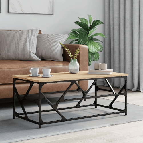 VidaXL Tavolino da Salotto Rovere Sonoma 100x50x40cm Legno Multistrato VidaXL 834126 tavolino da caffè, comodino e consolle da soggiorno