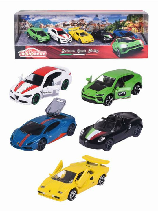 Simba Auto Modello Majorette Dream Cars Italy 5 Veicoli Simba Toys MJ 2058601