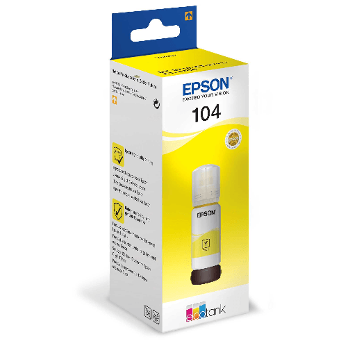 EPSON CARTUCCIA INCHIOSTRO 104, FLACONE GIALLO DA 65ML Epson 104 EcoTank Yellow ink bottle
