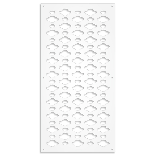 Signorbit CLOUDS - Pannello in PVC traforato - Parasole bianco / 48x48 cm