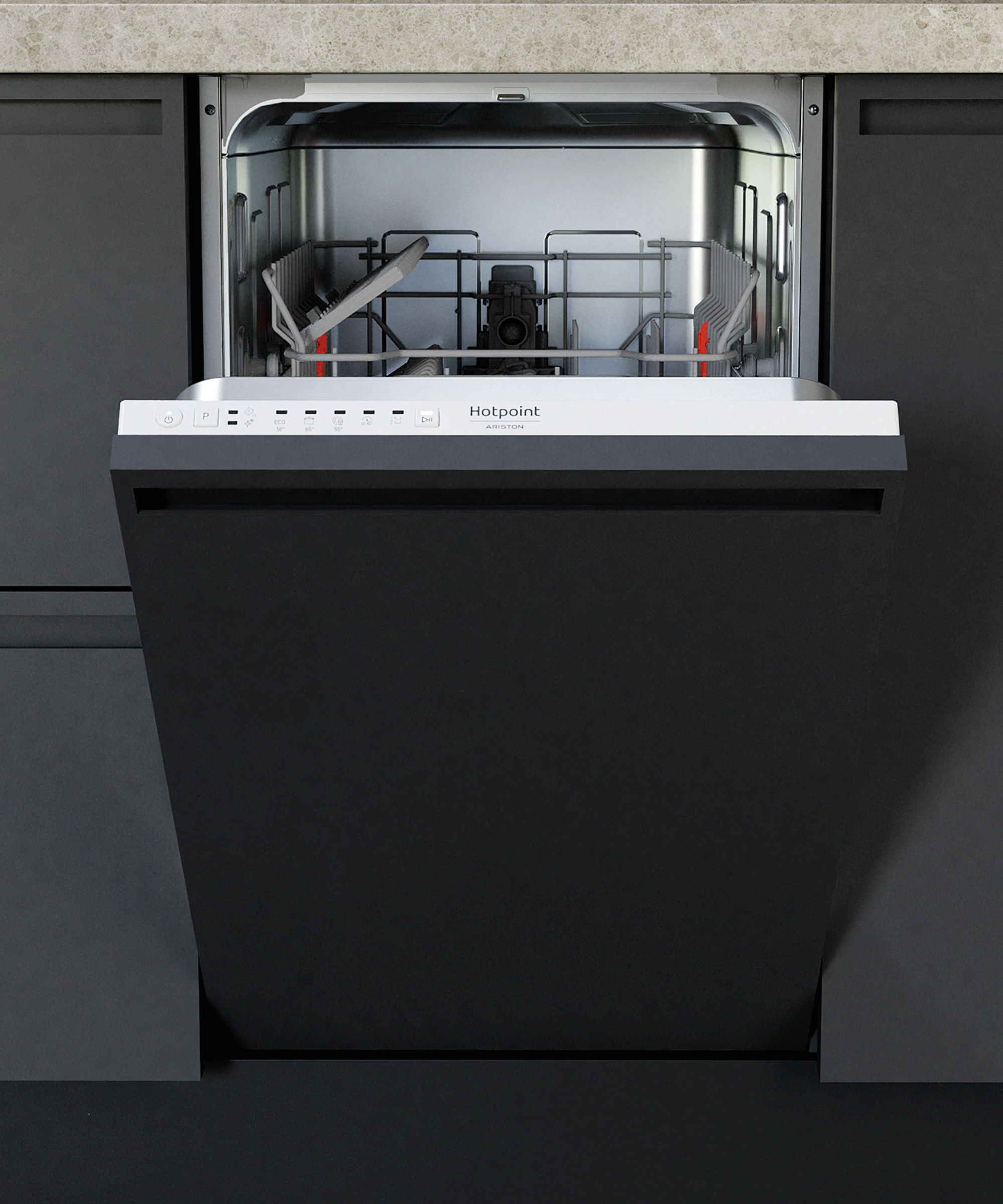 Hotpoint HI9E 2B19 lavastoviglie A scomparsa totale 9 coperti F Hotpoint Ariston HI9E 2B19 A scomparsa totale 9 coperti F
