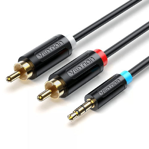 Vention BCLBH cavo audio 2 m 3.5mm 2 x RCA Nero