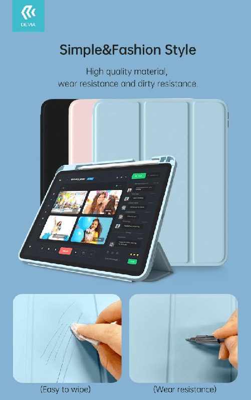 Cover Rosy per iPad 10 10.9 2022 con supporto Pencil Rosa