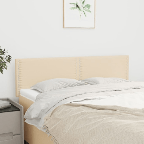 VidaXL Testiere 2 pz Crema 72x5x78/88 cm in Tessuto VidaXL 345929 testiera e pedana Crema