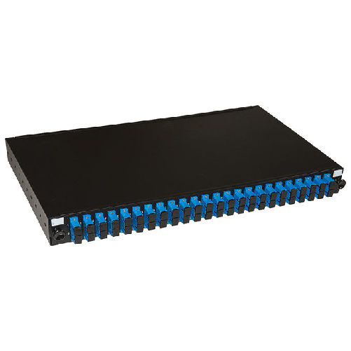 Link Pannello Fibra Ottica 19'' con 24 Adattatori SC Duplex Singlemode Profondita' 250mm con Pigtail Installati Nero