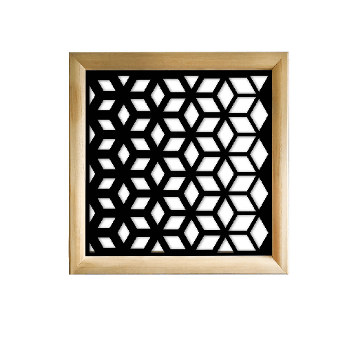 METAMORPHOSIS - Moduli Decorativi in Legno e PVC nero / 73x73 cm