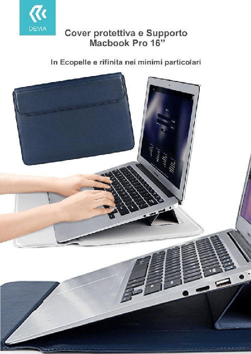 Cover protettiva per Macbook Pro 16'' con Supporto Blu
