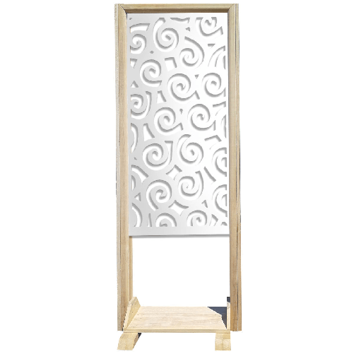RICCI - Separè - Paravento modulabile - 70x190cm - in Legno e PVC bianco