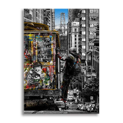 49ers - Quadro Canvas Contemporaneo su telaio in legno 70x100 cm