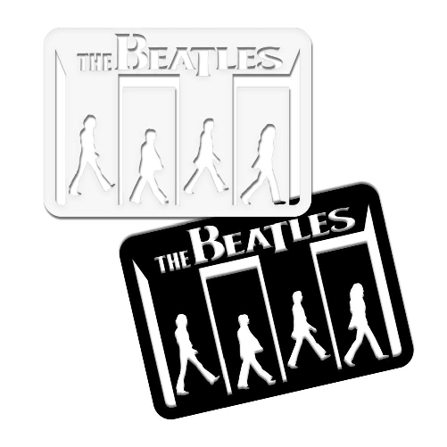 THE BEATLES ABBEY ROAD - Quadro moderno in pvc solido 68 x 48 cm Bianco