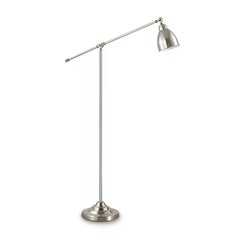 Ideal Lux Piantana Industrial-Minimal Newton Metallo Cromo 1 Luce E27 Ideal Lux Newton pt1 illuminazione da pavimento E27 60 W