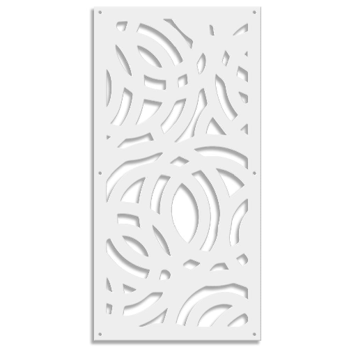 CERCHI LARGE - Pannello in PVC traforato da 10mm nero / 98x198 cm
