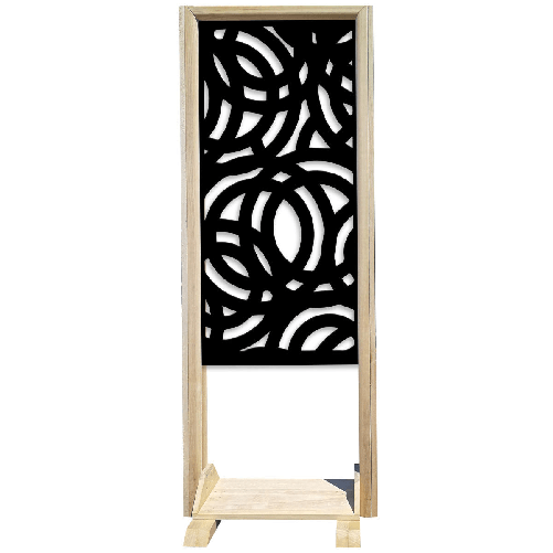 CERCHI LARGE - Separè - Paravento modulabile - 70x190cm - in Legno e PVC Bianco