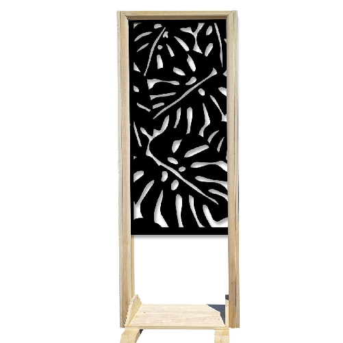 FILODENDRO - Separè - Paravento modulabile - 70x190cm - in Legno e PVC nero