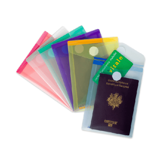 Djois by Tarifold SET 6 BUSTE PP CON VELCRO F.TO VERTICALI 11.4X15.8CM COLORI ASSORTITI