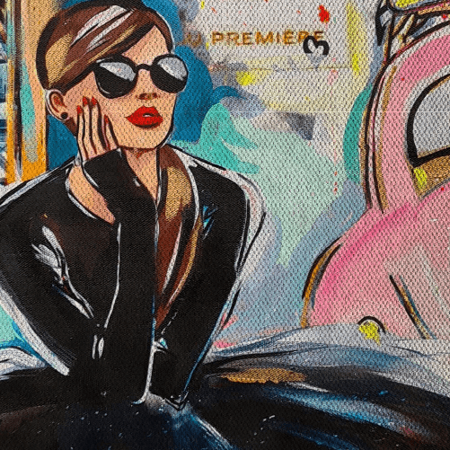 LoveParis - Quadro Canvas Contemporaneo su telaio in legno 100x140 cm