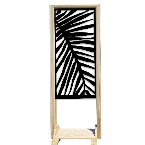 PALMA - Separè - Paravento modulabile - 70x190cm - in Legno e PVC Nero